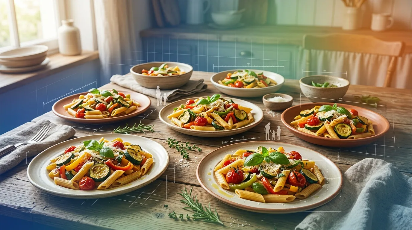 Pâtes aux légumes : recette facile et savoureuse