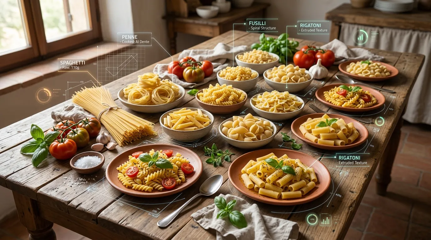 Pâtes alimentaires : les différentes formes